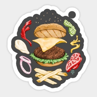 Burger Mandala Sticker